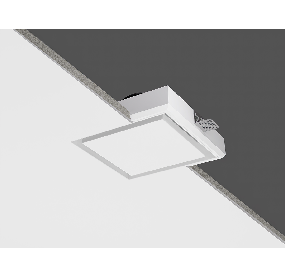 Диффузор под покраску скрытого монтажа SECRET SOFT FRAME 125/150 с приточно-вытяжным вентилятором